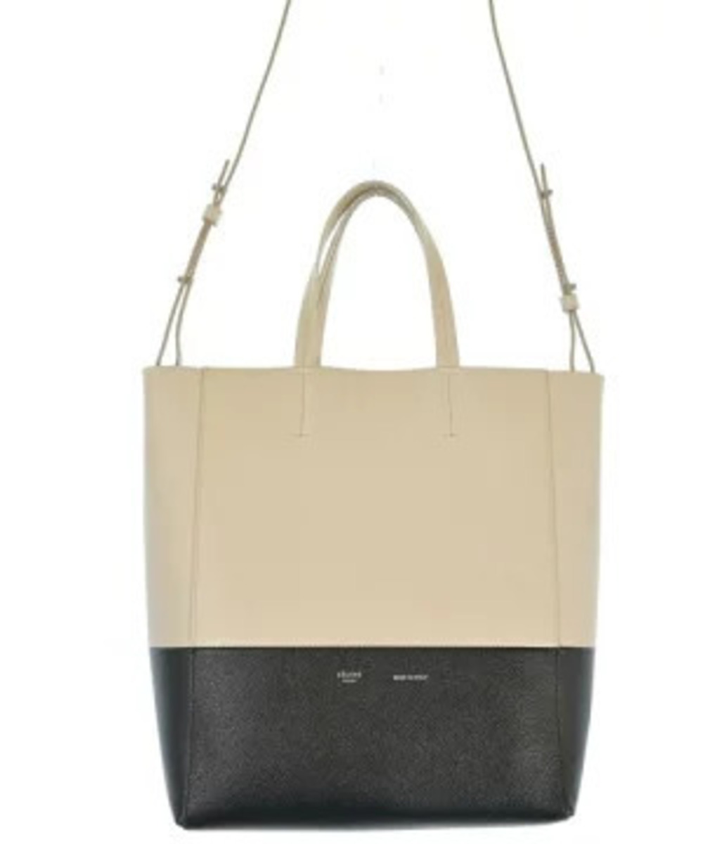 Celine Tote Bag Ivory White x Black